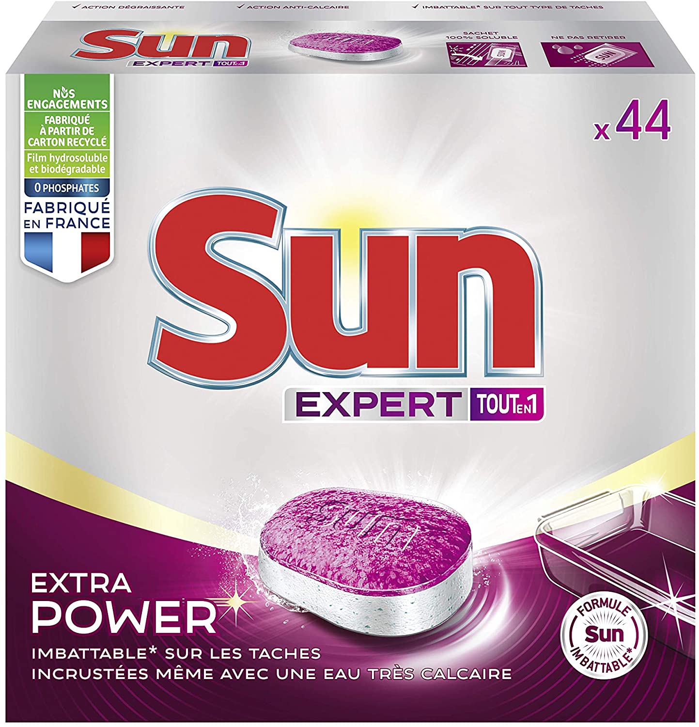 SUN Tablettes Lave-Vaisselle Tout-en-1 Expert Extra Power  