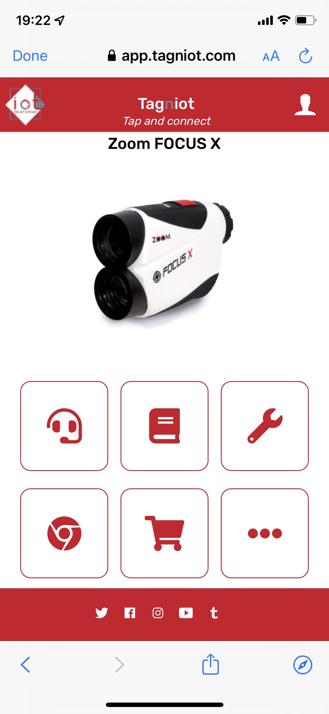 Notice d'utilisation Zoom FOCUS X Laser de golf macaron TagnIot