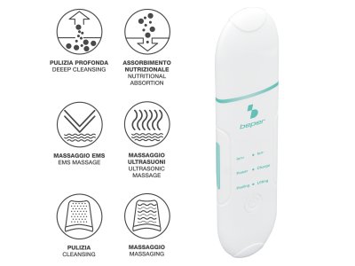 Notice d'utilisation, manuel d'utilisation et mode d'emploi Beper P302VIS003 Skin Scrubber - appareil de nettoyage du visage par ultrasons  