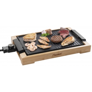  Bestron AG2000BB PLAQUE DE GRIL TEPPANYAKI AVEC CORPS EN BAMBOU  