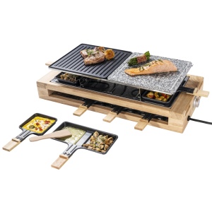  Bestron ARG300BW raclette XL avec pierre de cuisson naturelle et plaque grill  