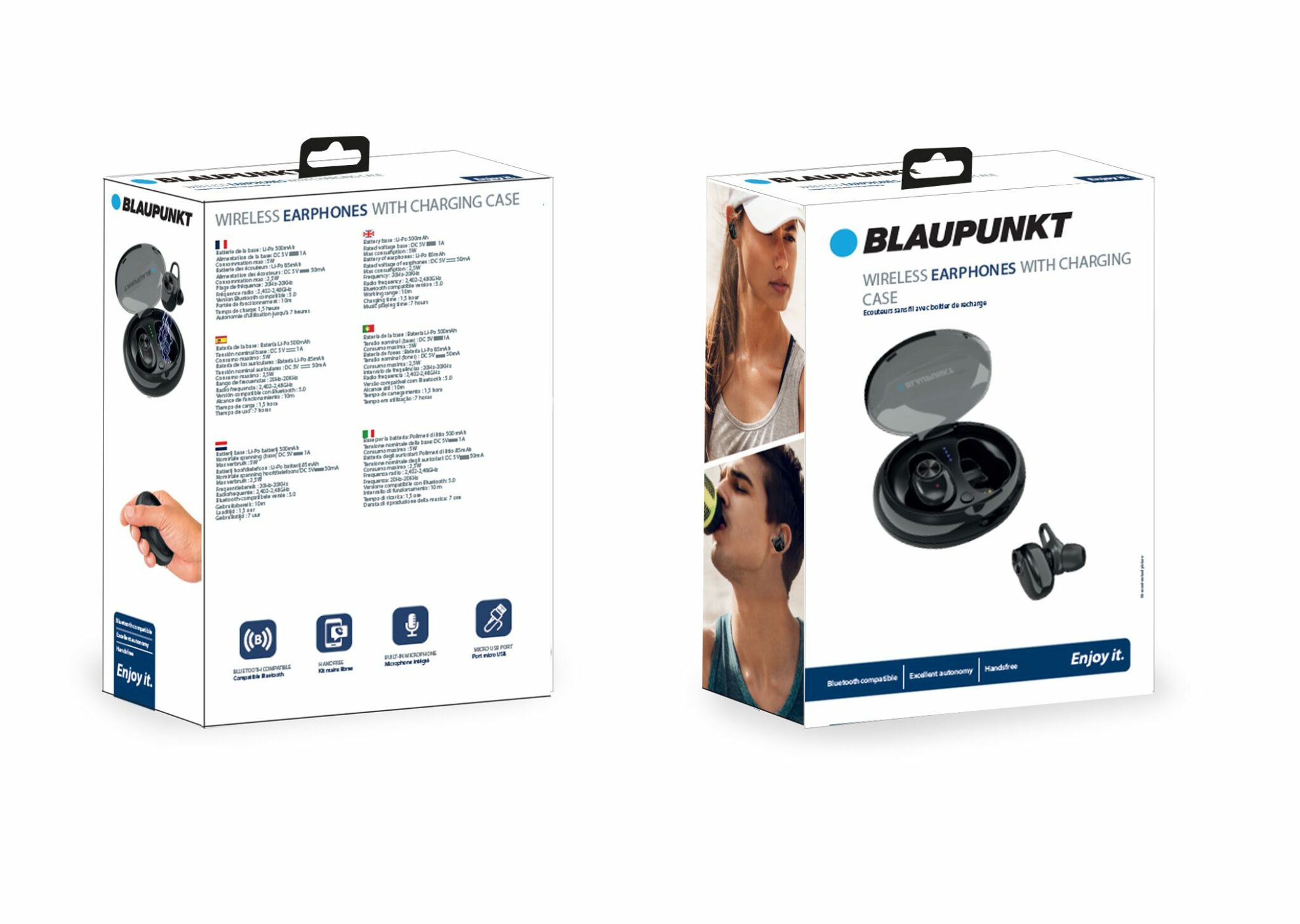  Blaupunkt BLP4740 Ecouteurs sans fil avec base de recharge  