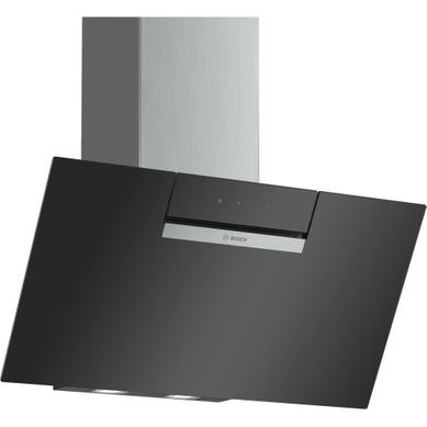  Bosch DWK87EM60 Hotte Décorative Inclinée 80 cm 669m3/h Noir - Dwk87em60  