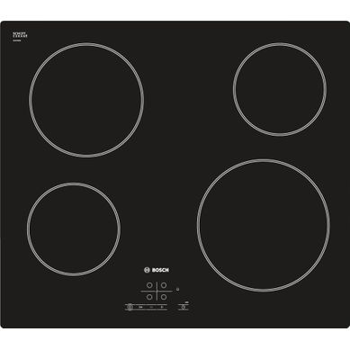  Bosch PKE611B17E Table De Cuisson Vitrocéramique 60 cm 4 Feux 6.6kw Noir - Pke611b17e  