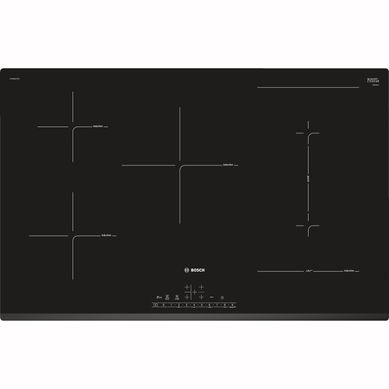  Bosch PVW831FC5E Table De Cuisson À Induction 80 cm 5 Feux 7400w Noir - Pvw831fc5e  