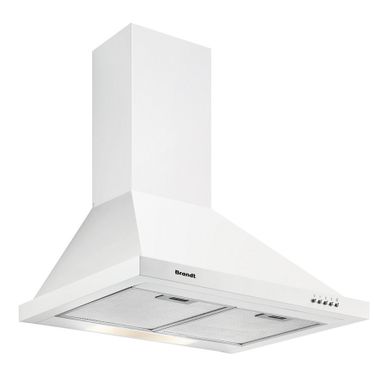  Brandt AD1006W Hotte Décorative Murale 60 cm 600m3/h Blanc - Ad1006w  