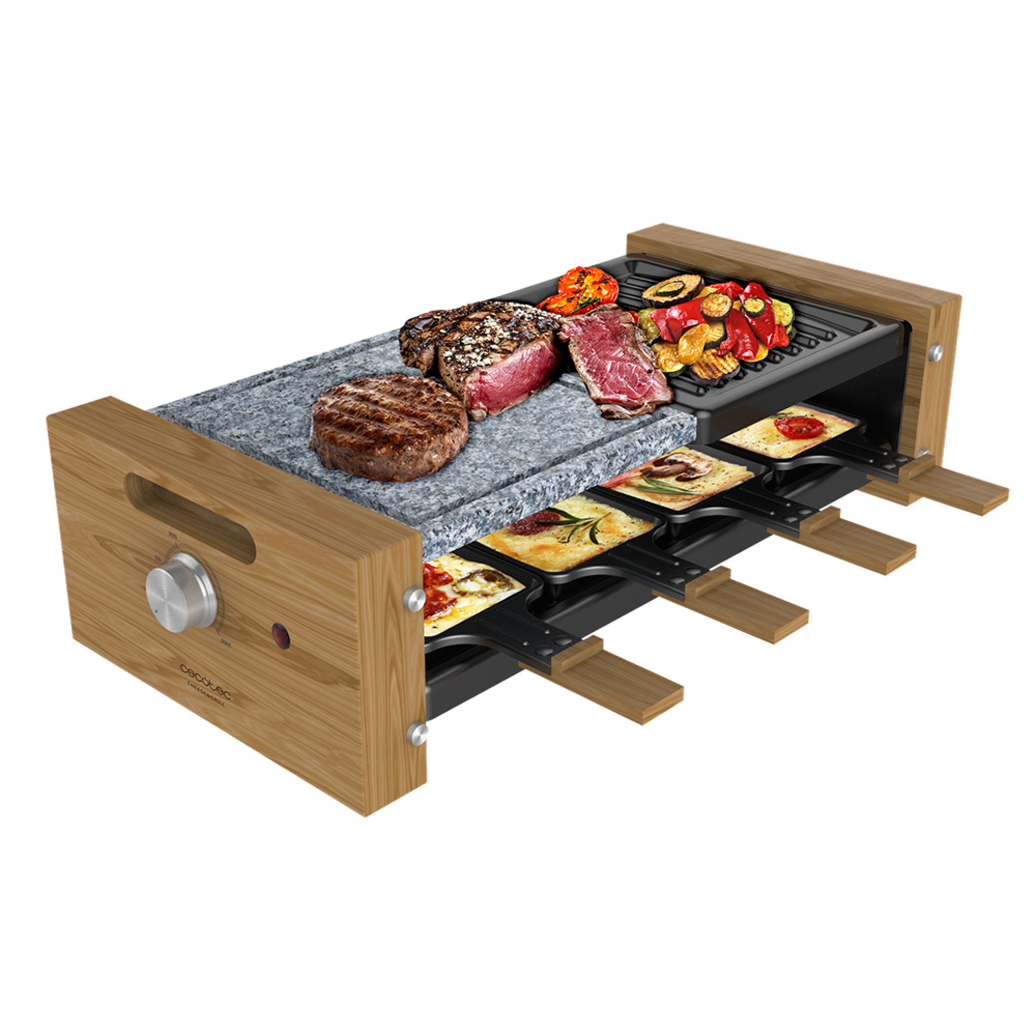 Cecotec CHEESE & GRILL 8400 WOOD MIXGRILL