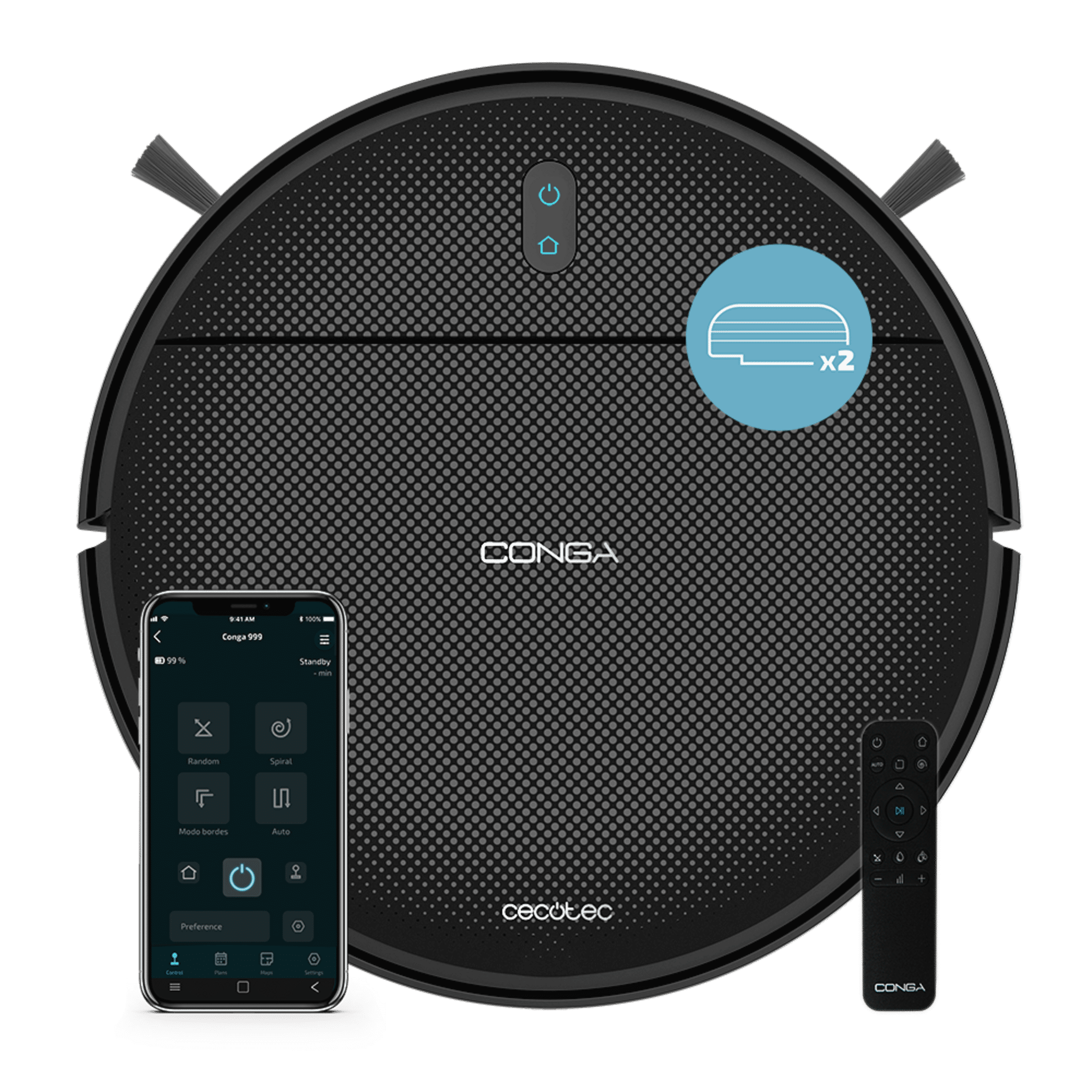 Notice d'utilisation, manuel d'utilisation et mode d'emploi Cecotec CONGA 999 ORIGIN X-TREME Aspirateur robot   
