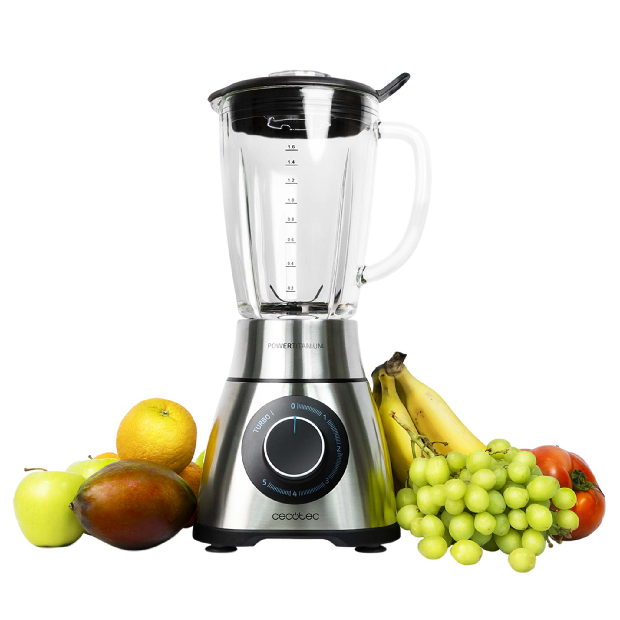  Cecotec POWER BLACK TITANIUM 1300 PERFECTMIX Blender  