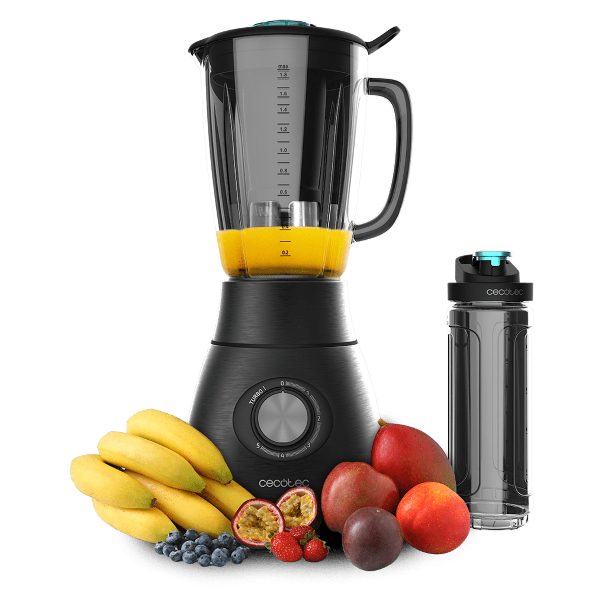  Cecotec POWER BLACK TITANIUM 1800 GO Blender  