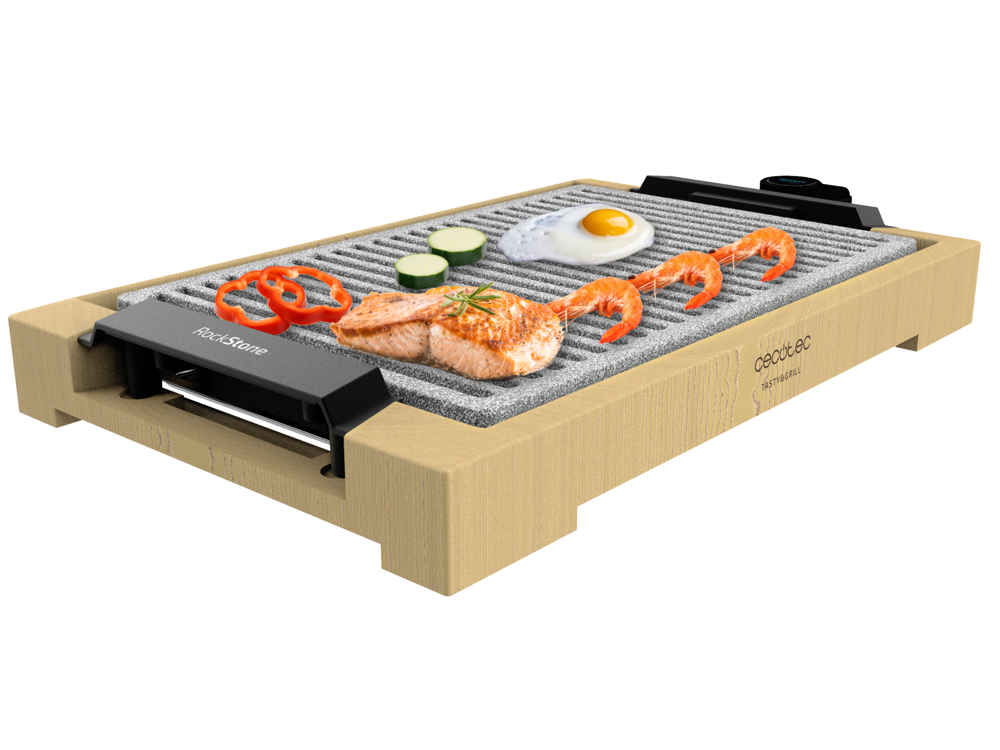 Cecotec TASTY & GRILL 2000 BAMBOO LINESTONE