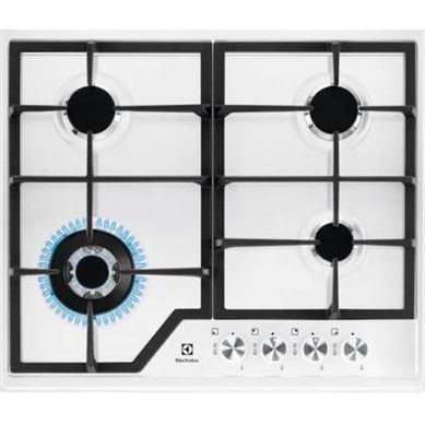  Electrolux EGS6436WW Plaque Gaz Encastrable Egs6436ww Blanc Gaz 4 Foyers  