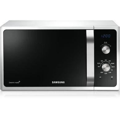 Notice d'utilisation, manuel d'utilisation et mode d'emploi Samsung MG28F303EAW Micro-ondes Gril Blanc Poignée Silver 28l 900w Pose Libre - Mg28f303eaw  